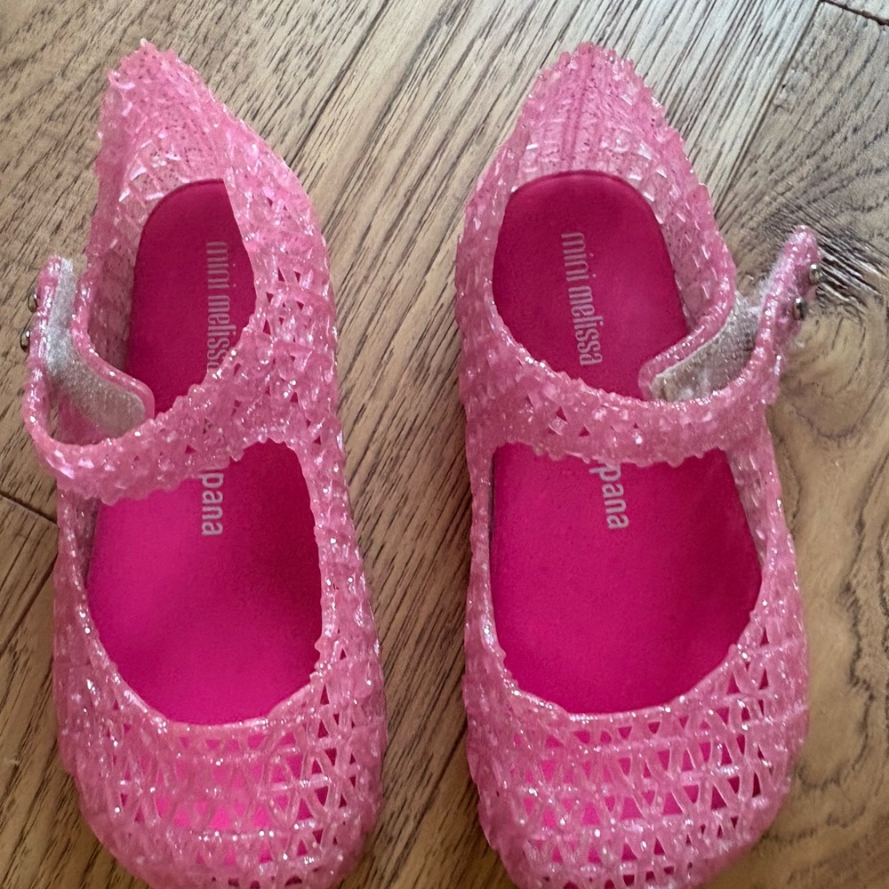 Mini Melissa Sparkling Pink Dress Shoes